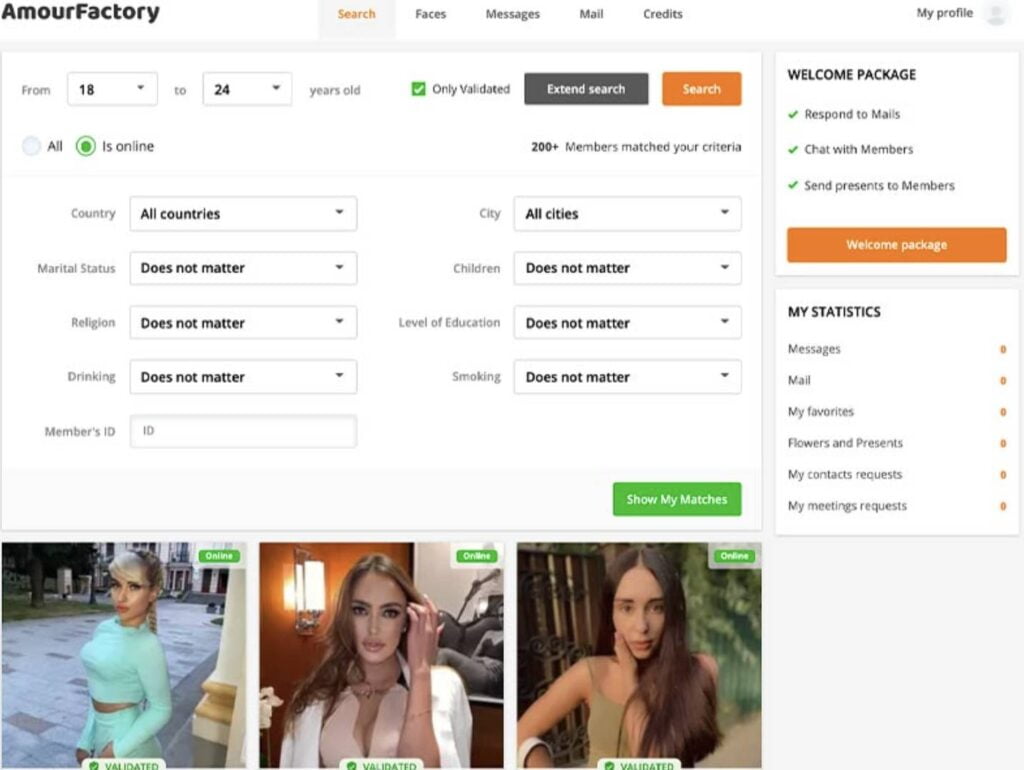 amourfactory search review